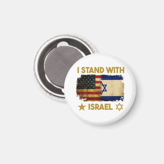 Ik sta achter Israel Shirt Ik sta achter Israel Am Magneet (Voorkant / Achterkant)