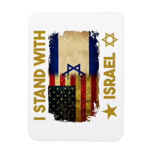 Ik sta achter Israel Shirt Ik sta achter Israel Am Magneet