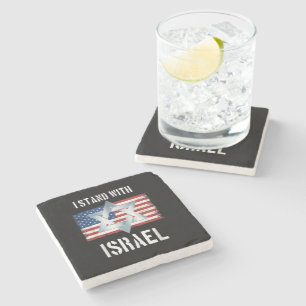 ik sta achter Israël  Stenen Onderzetter