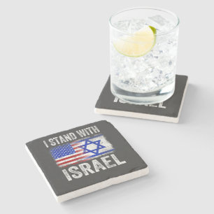 Ik sta achter Israël Stenen Onderzetter