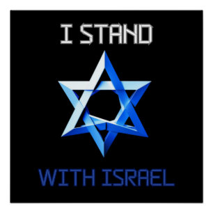 Ik sta achter Israël, steun Israël, vrijheid Perfect Poster