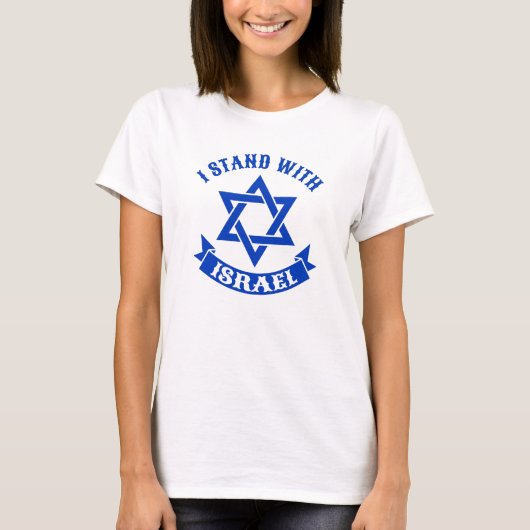 Ik sta achter Israël T-shirt (Voorkant)