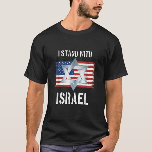 ik sta achter israel t-shirt (Voorkant)