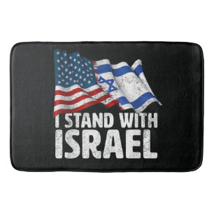 Ik sta achter Israël USA Amerikaanse vlag Badmat