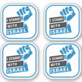 Ik sta achter Israël voor de mensheid Sticker (Voorkant)