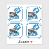 Ik sta achter Israël voor de mensheid Sticker (Vel)