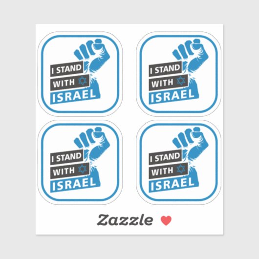 Ik sta achter Israël voor de mensheid Sticker (Vel)