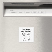 Ik Sta Achter Je Grappige Stick Figure Grap Magneet (Insitu (Vaatwasser))