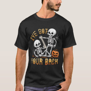 Ik Sta Achter Je Skeletten Ruggengraat Grappig Hal T-shirt