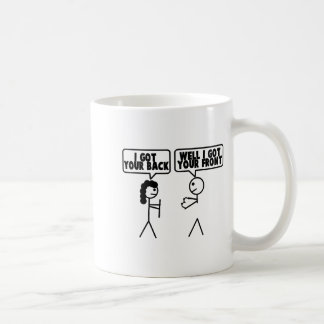Ik Sta Achter Je - Sticker Voorzijde Stick Figure  Koffiemok