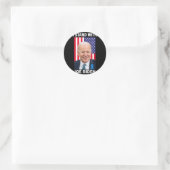 Ik sta achter Joe3 Ronde Sticker (Tas)