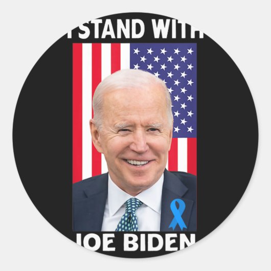 Ik sta achter Joe3 Ronde Sticker (Voorkant)