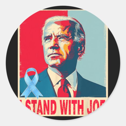 Ik sta achter Joe Biden Ronde Sticker (Voorkant)