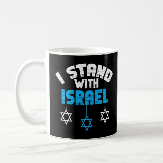Ik sta achter Joodse geschenken van Israël Koffiemok (Links)