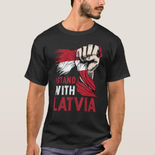 Ik sta achter Letse supporter Latvian Flag Mannen T-shirt