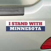Ik sta achter Minnesota Bumpersticker (Op auto)