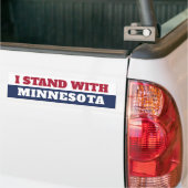 Ik sta achter Minnesota Bumpersticker (Op Truck)