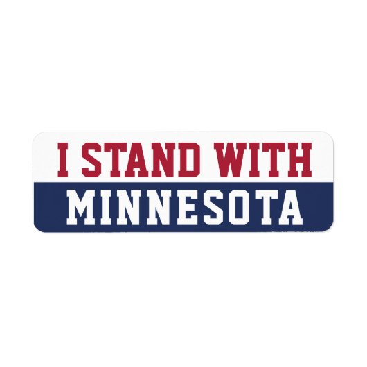 Ik sta achter Minnesota Etiket (Voorkant)