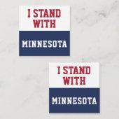 Ik sta achter Minnesota Vierkante Visitekaartje (Voorkant / Achterkant)