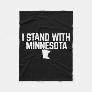 Ik sta achter Minnesota Vintage Mn Staat Kaart tro Fleece Deken