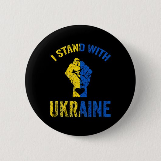 Ik sta achter Oekraïne7 Ronde Button 5,7 Cm (Voorkant)