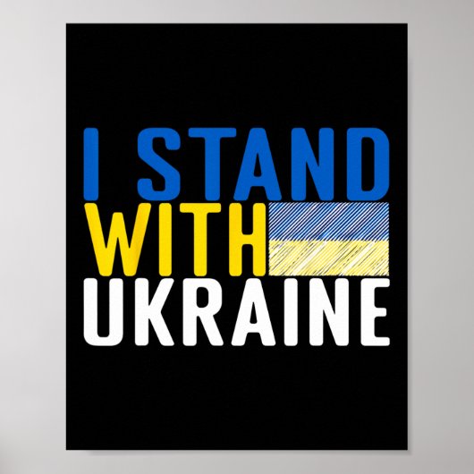 Ik sta achter Oekraïne 15  Poster (Voorkant)