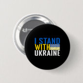 Ik sta achter Oekraïne 15  Ronde Button 5,7 Cm (Voorkant /achterkant)