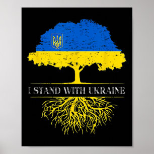 Ik sta achter Oekraïne 2025 T-shirts Oekraïense vl Poster