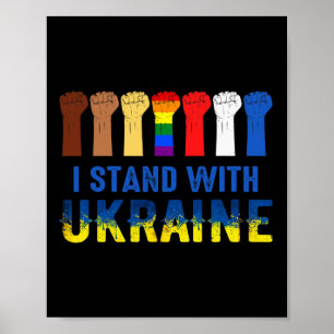 Ik sta achter Oekraïne anti Poetin Stop de oorlog  Poster