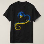 Ik sta achter Oekraïne Dove Flag Peace Free Ukrain T-shirt (Design voorkant)