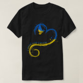 Ik sta achter Oekraïne Dove Flag Peace Free Ukrain T-shirt (Design voorkant)