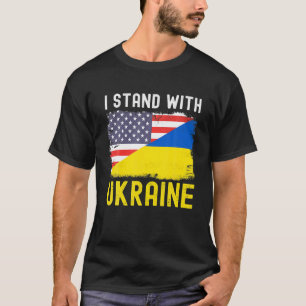 Ik sta achter Oekraïne en steun de Amerikaanse vla T-shirt