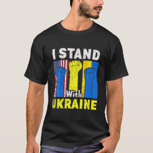 Ik sta achter Oekraïne en steun de Oekraïense Amer T-shirt
