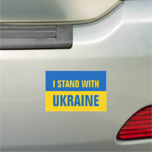 Ik sta achter Oekraïne en steun de Oekraïense vlag Automagneet