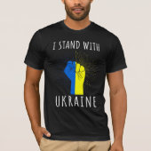 Ik sta achter Oekraïne en steun de Oekraïense vrou T-shirt (Voorkant)