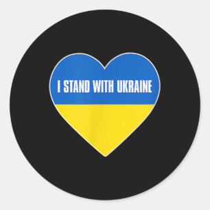 Ik sta achter Oekraïne _ Geen oorlog _ Steun Oekra Ronde Sticker