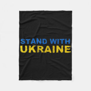 Ik sta achter Oekraïne - Oekraïense vlag  Fleece Deken