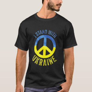 Ik sta achter Oekraïne om het Vredessymbool te st T-shirt