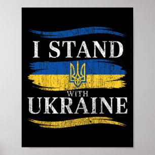 Ik sta achter Oekraïne Patriotieke Oekraïense steu Poster