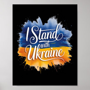 Ik sta achter Oekraïne Patriottische steun Vrede O Poster