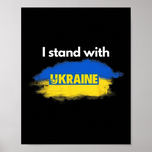 Ik sta achter Oekraïne Poster (Voorkant)