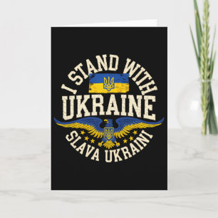 Ik sta achter Oekraïne Slava Ukraini Eer aan Oekra Kaart