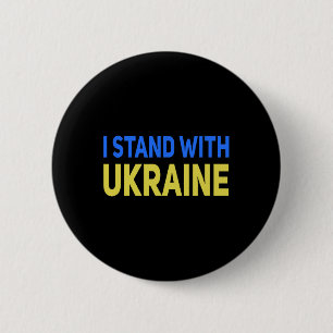 Ik sta achter Oekraïne, steun de vrede en red Oekr Ronde Button 5,7 Cm