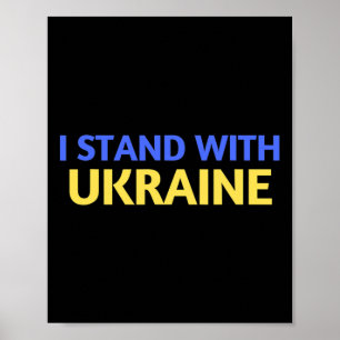Ik sta achter Oekraïne steun en bid voor Oekraïne Poster