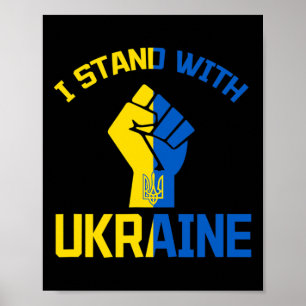 Ik sta achter Oekraïne - Steun Oekraïne - Bid Voor Poster