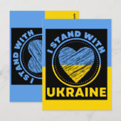 IK STA ACHTER OEKRAÏNE - STEUN OEKRAÏNE BRIEFKAART (Voorkant / Achterkant)