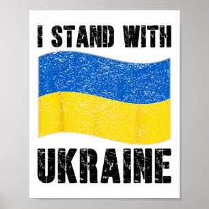 Ik sta achter Oekraïne steun Oekraïne Oekraïense v Poster