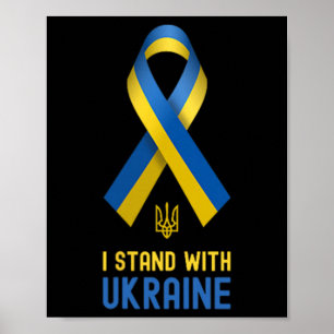 Ik sta achter Oekraïne steun Oekraïne oorlog Oekra Poster