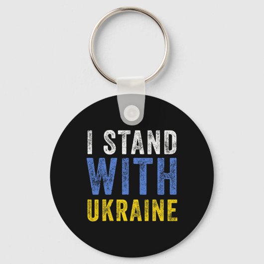 Ik Sta Achter Oekraïne Stop Putin Stop Oorlog Steu Sleutelhanger (Voorkant)