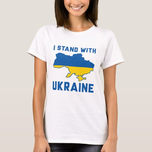 Ik sta achter Oekraïne T-shirt (Voorkant)